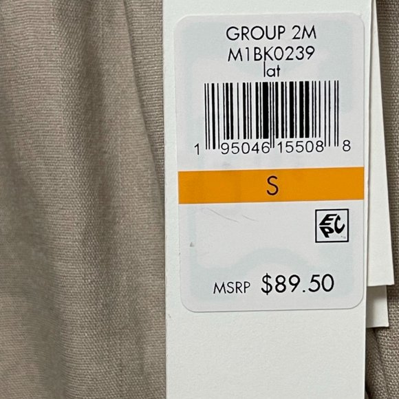 Calvin Klein Linen Blend Elastic Tie Waist Pants - Picture 6 of 9